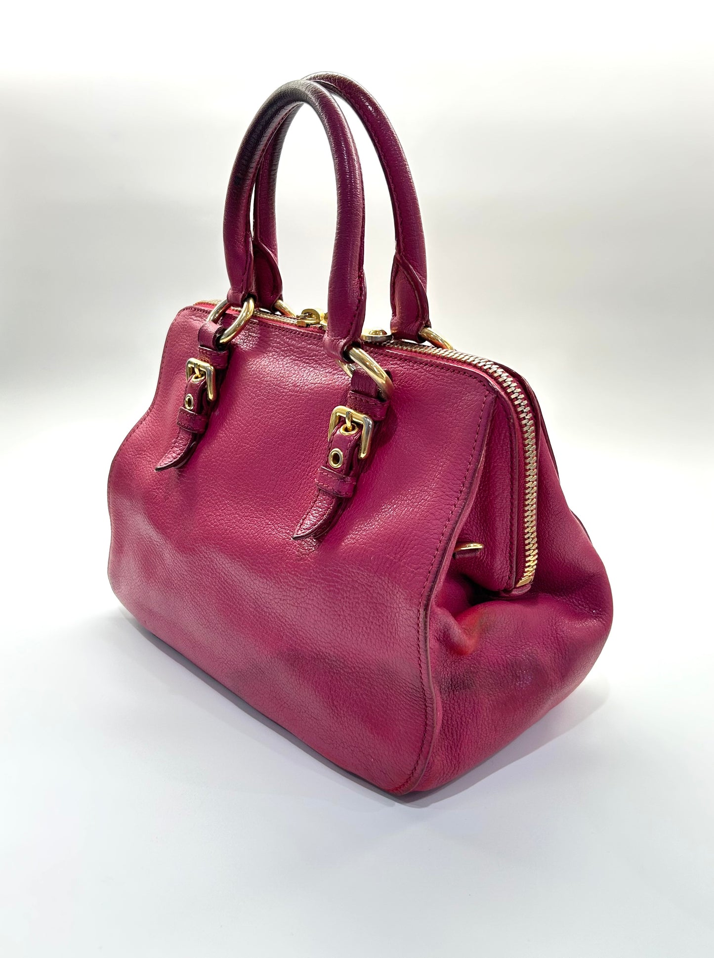 Miu Miu Madras Leather Pink Handbag